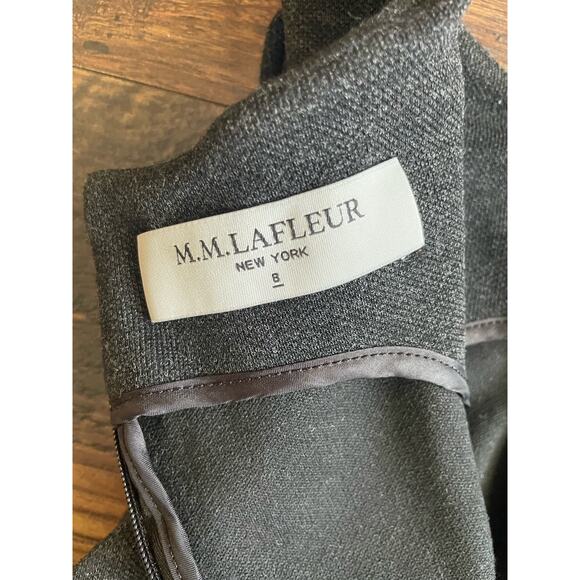 MM LaFleur Lydia Dress Mini Fitted Sleeveless Knit Gray Twist Strap Stretch 8 - Picture 6 of 13